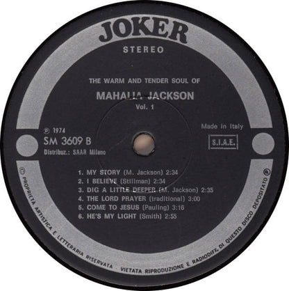 Mahalia Jackson : The Warm And Tender Soul Of Mahalia Jackson - Vol. 1 (LP, Comp)