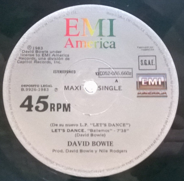 David Bowie : Let's Dance = Bailemos (12", Maxi)