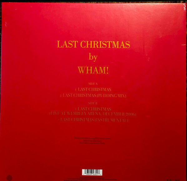 Wham! : Last Christmas (12", EP, Ltd, Pic, RE, Zoe)