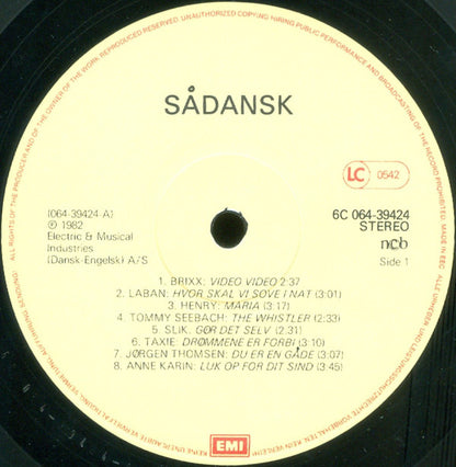Various : Sådansk (16 Danske Tophits) (LP, Comp)