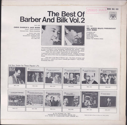 Chris Barber's Jazz Band / Acker Bilk And His Paramount Jazz Band : The Best Of Barber And Bilk Volume 2 (LP, Comp)