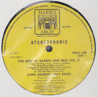 Chris Barber's Jazz Band / Acker Bilk And His Paramount Jazz Band : The Best Of Barber And Bilk Volume 2 (LP, Comp)