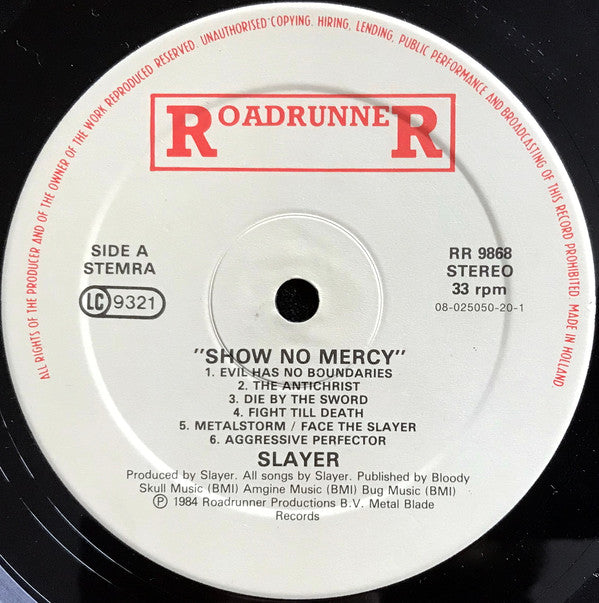 Slayer : Show No Mercy (LP, Album, RE)