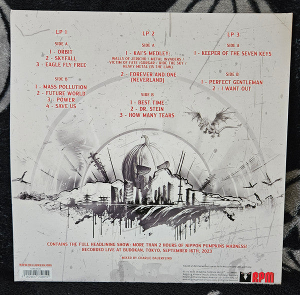 Helloween : Live At Budokan (3xLP, Album, Ltd, Gol)