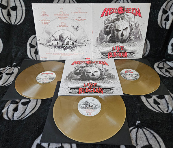 Helloween : Live At Budokan (3xLP, Album, Ltd, Gol)