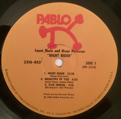 Count Basie & Oscar Peterson : Night Rider (LP, Album)