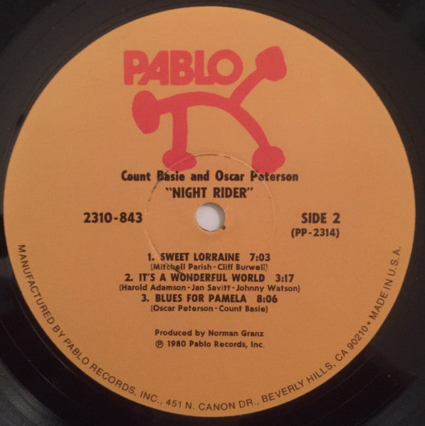 Count Basie & Oscar Peterson : Night Rider (LP, Album)