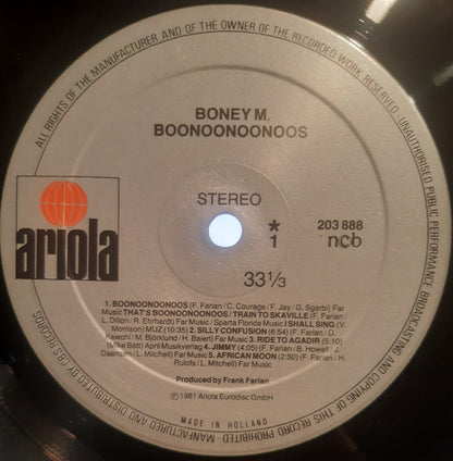 Boney M. : Boonoonoonoos (LP, Album, Hal)