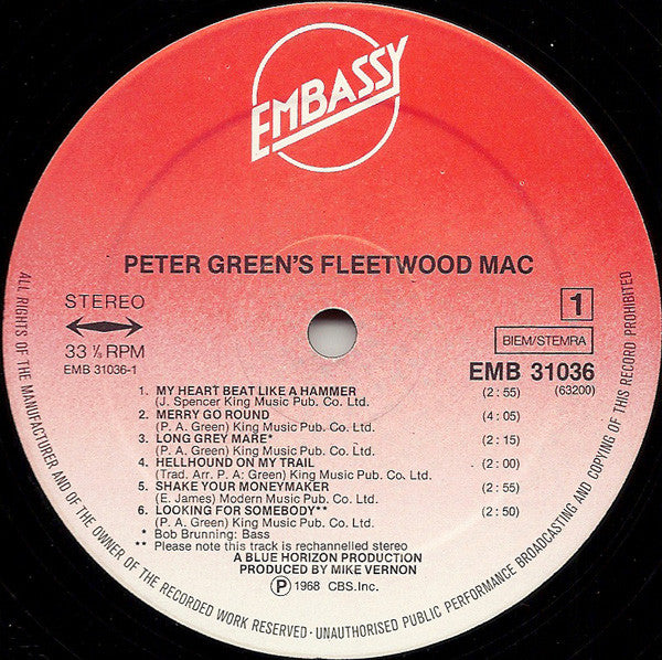 Peter Green's Fleetwood Mac* : Peter Green's Fleetwood Mac (LP, Album, RE)