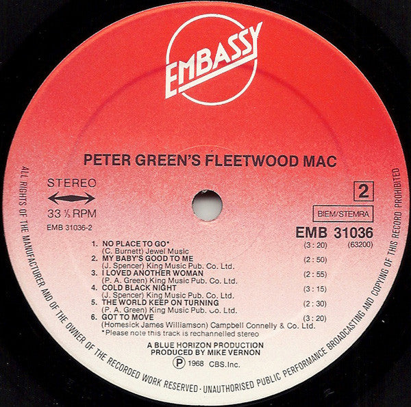 Peter Green's Fleetwood Mac* : Peter Green's Fleetwood Mac (LP, Album, RE)
