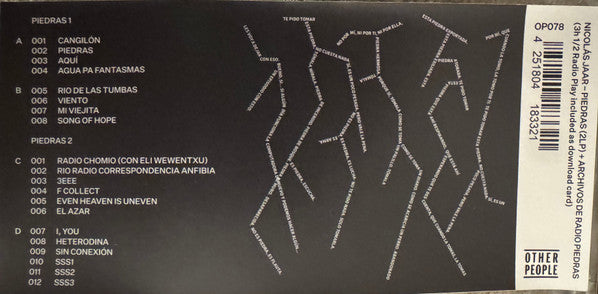 Nicolas Jaar : Piedras (2xLP, Album)