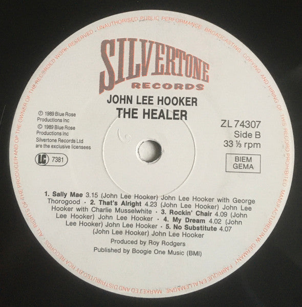 John Lee Hooker : The Healer (LP, Album)