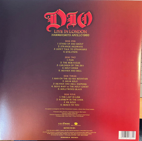 Dio (2) : Live In London: Hammersmith Apollo 1993 (2xLP, Album, Dlx, RE, 180)