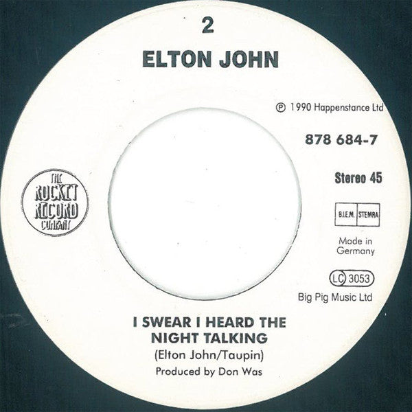 Elton John : Easier To Walk Away (7", Single)