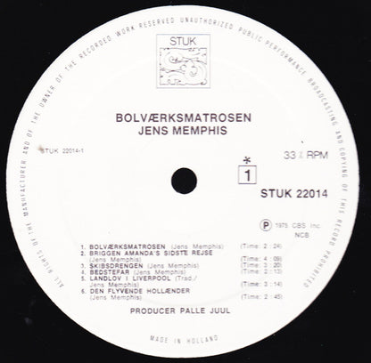 Jens Memphis : Bolværksmatrosen (LP)