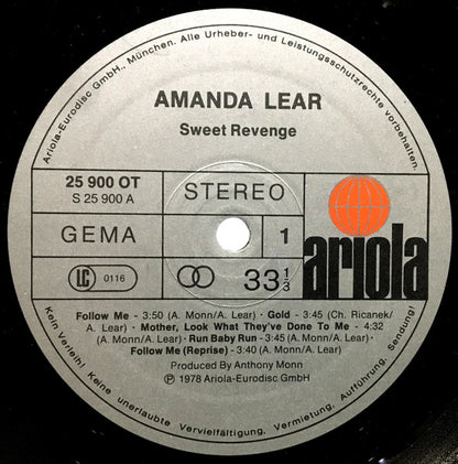 Amanda Lear : Sweet Revenge (LP, Album, P/Mixed, Gat)