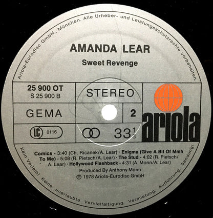 Amanda Lear : Sweet Revenge (LP, Album, P/Mixed, Gat)