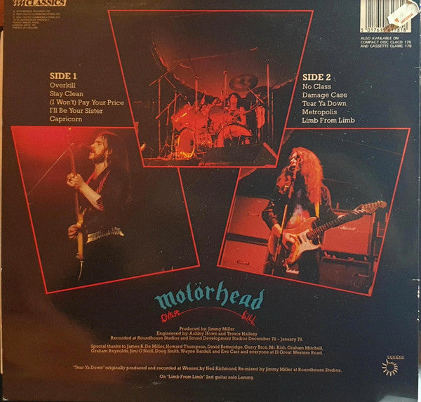 Motörhead : Overkill (LP, Album, RE)