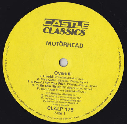 Motörhead : Overkill (LP, Album, RE)