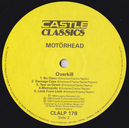 Motörhead : Overkill (LP, Album, RE)