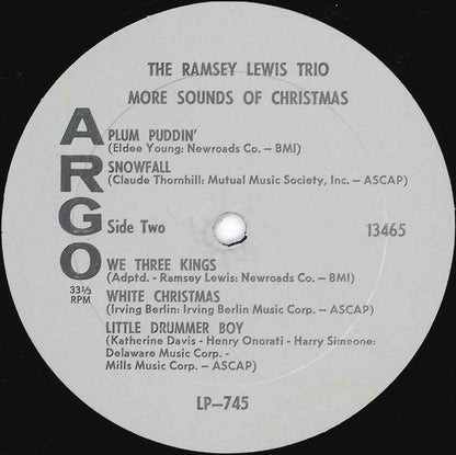 The Ramsey Lewis Trio : More Sounds Of Christmas (LP, Album, Mono, Sil)