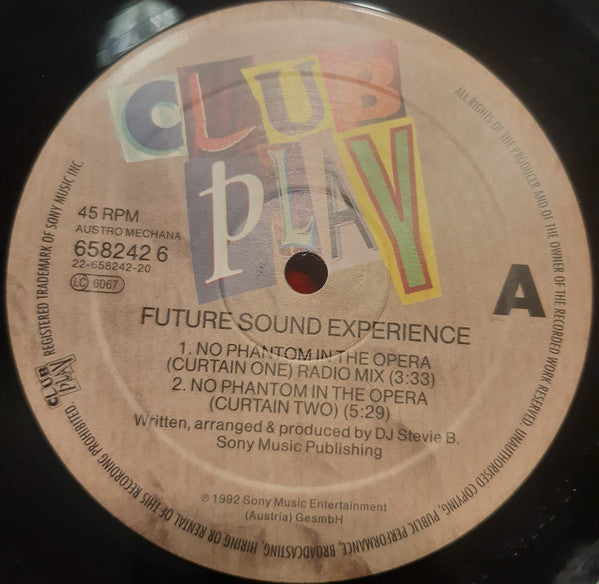 Future Sound Experience : No Phantom In The Opera (12")