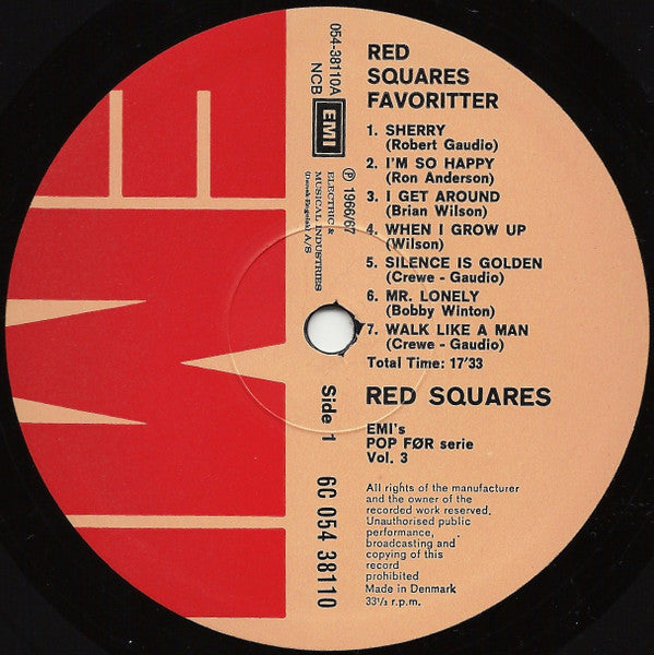 Red Squares* : Red Squares Favoritter (LP, Comp)
