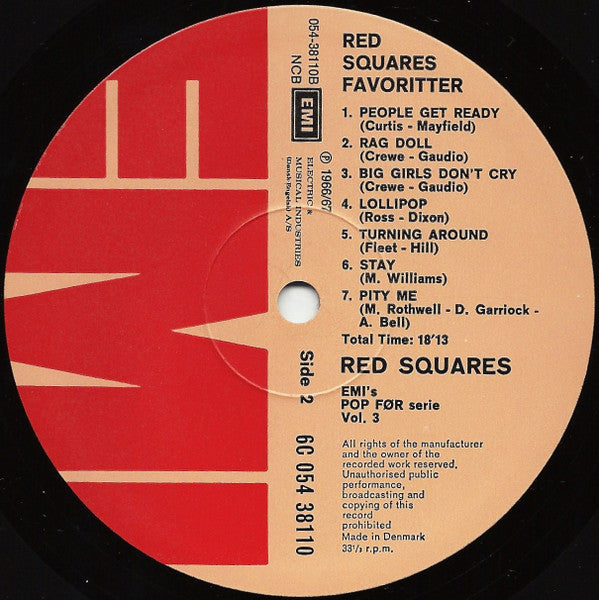 Red Squares* : Red Squares Favoritter (LP, Comp)
