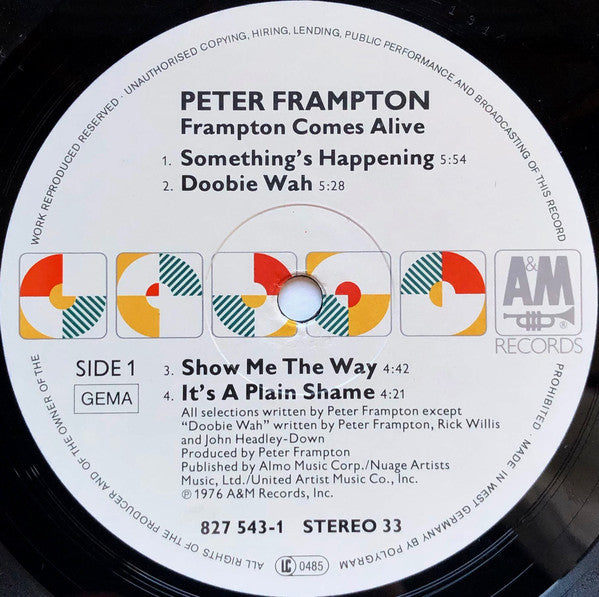 Peter Frampton : Frampton Comes Alive! (2xLP, Album, RE)