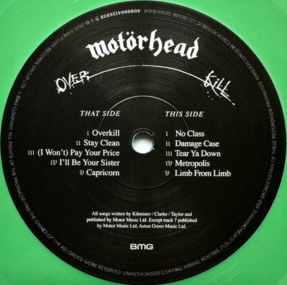 Motörhead : Overkill (LP, Album, Ltd, RE, Blu)