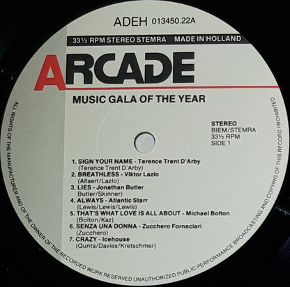 Various : Music Gala Of The Year '88 (2xLP, Comp)