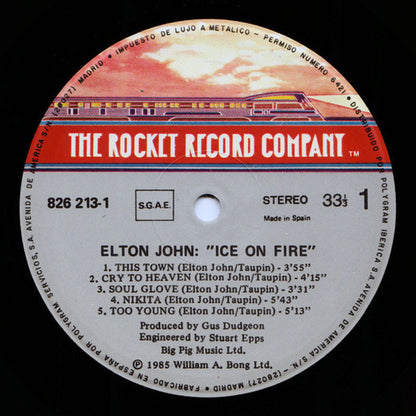 Elton John : Ice On Fire (LP, Album)