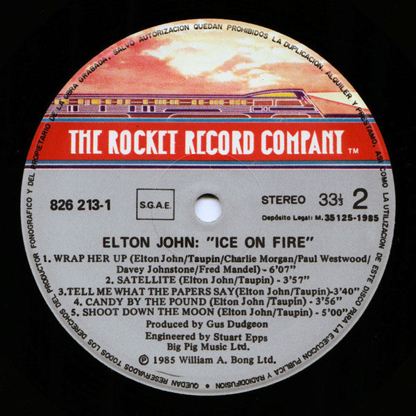 Elton John : Ice On Fire (LP, Album)