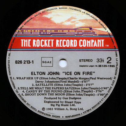 Elton John : Ice On Fire (LP, Album)