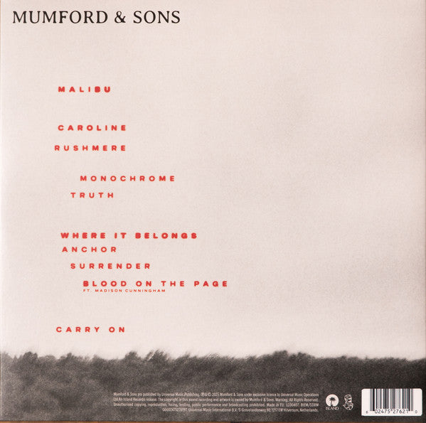 Mumford & Sons : Rushmere (LP, Album, Ltd, Cle)
