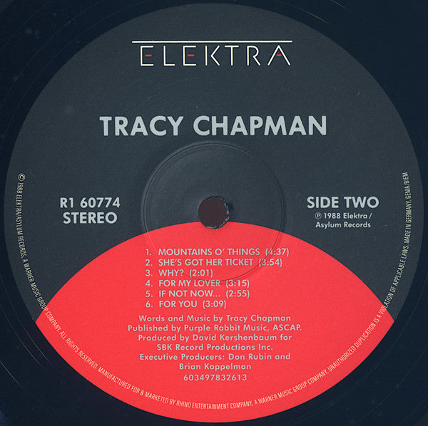 Tracy Chapman : Tracy Chapman (LP, Album, RE, 35t)