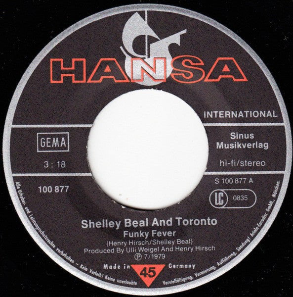 Shelley Beal And Toronto (7) : Funky Fever (7", Single)