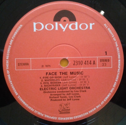 Electric Light Orchestra : Face The Music (LP, Album)