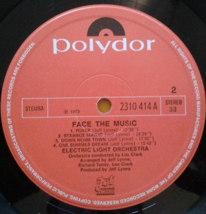 Electric Light Orchestra : Face The Music (LP, Album)