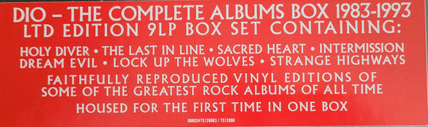 Dio (2) : The Complete Albums 1983-1993 (LP, Album, RE, RM, RP + LP, Album, RE, RM, RP + LP)