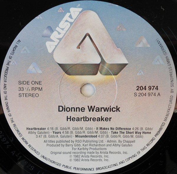 Dionne Warwick : Heartbreaker (LP, Album)