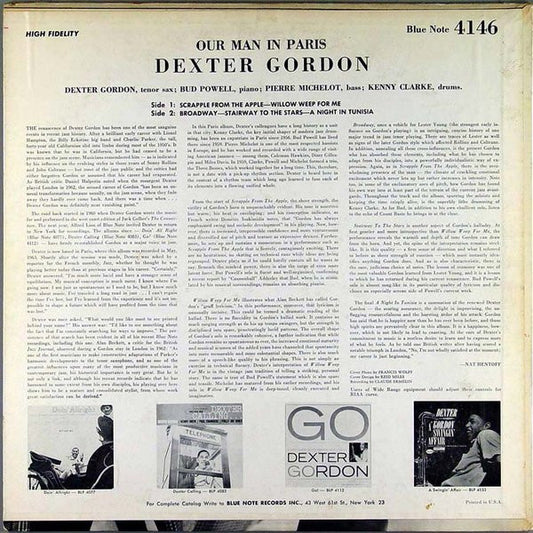 Dexter Gordon : Our Man In Paris (LP, Album, Mono, Dee)