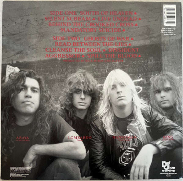 Slayer : South Of Heaven (LP, Album, Tel)