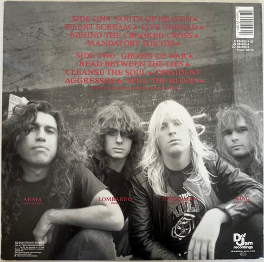 Slayer : South Of Heaven (LP, Album, Tel)