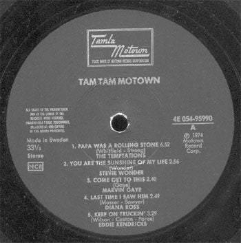 Various : Tam Tam Motown (LP, Comp)