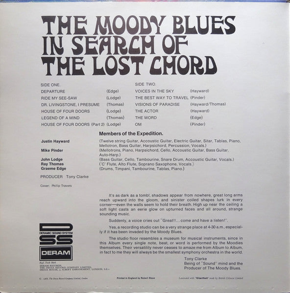 The Moody Blues : In Search Of The Lost Chord (LP, Album, RP, Gat)