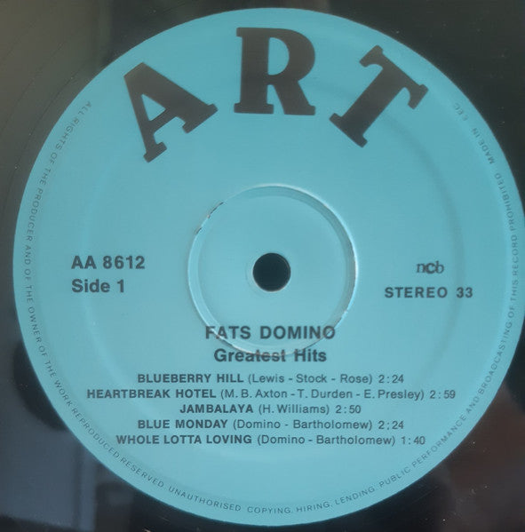 Fats Domino : Greatest Hits (LP, Comp, RE)