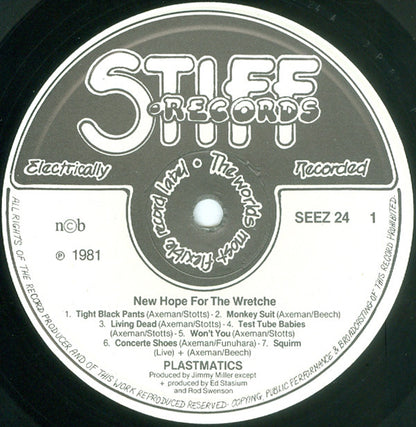 Plasmatics (2) : New Hope For The Wretched (LP, Album)