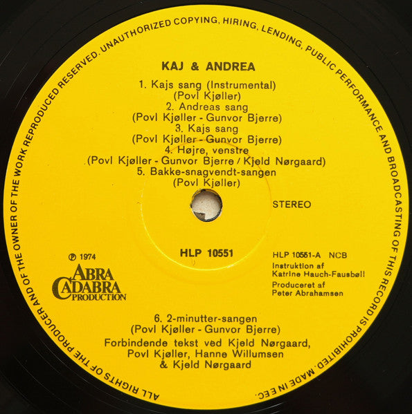 Kaj Og Andrea : Kaj & Andrea (LP, RE, Bov)