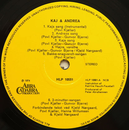 Kaj Og Andrea : Kaj & Andrea (LP, RE, Bov)